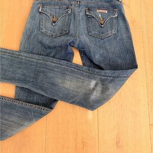 Hudson Jeans Classic Blue Skinny Distressed Denim